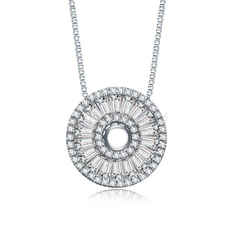 Pendant Necklaces 2020 Shinning Diamond Pendant Real 925 Sterling Silver Party Wedding Pendants Necklace For Women Bridal Charm Engagement Jewelry