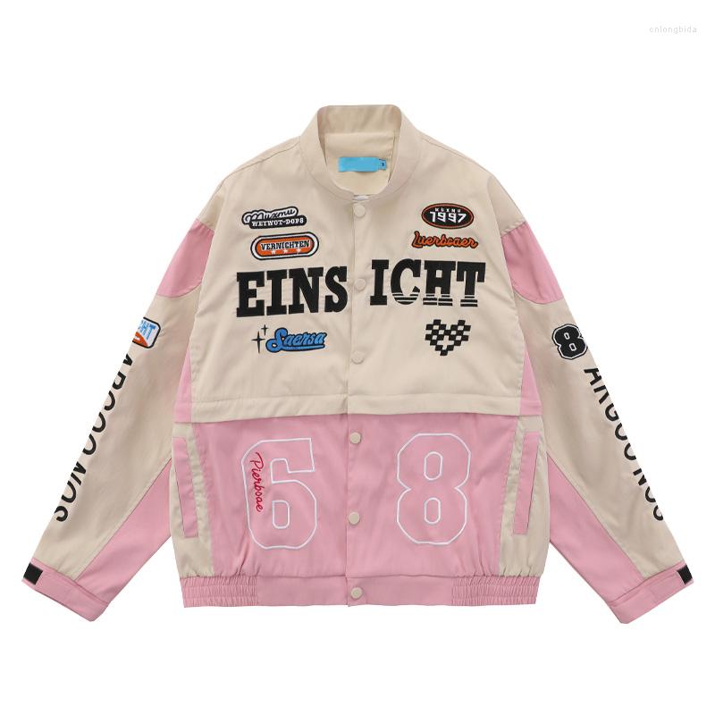 Mens Jackets Explosions Y2K American Street Hip-hop Racing Baseball Uniform Embroidered Jacket Punk Gothic Loose For Men And Women