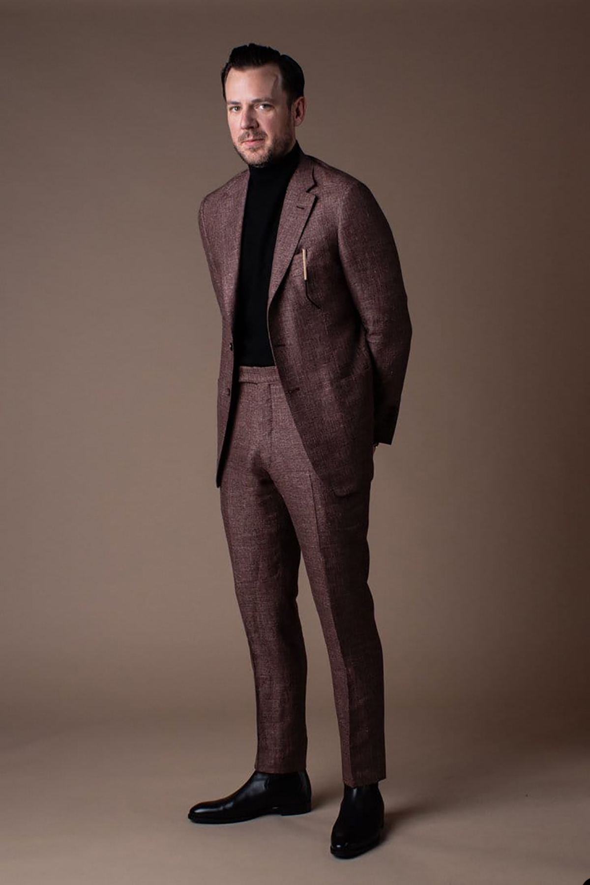 Formal Men's Suits Elegant And Modern Tuxedos For Male Casual Fashion Groom Wear Notched Lapel Jacket 3 Pcs Customize
