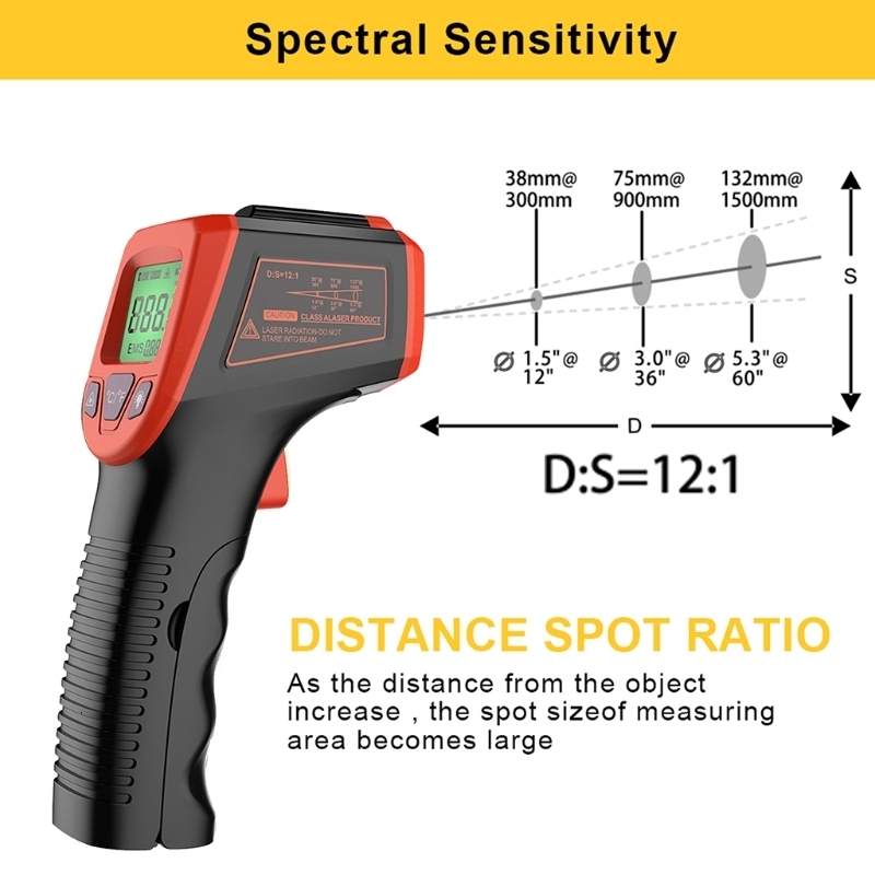 wholesale Instruments GM320S Non-Contact Industrial Infrared Thermometer IR High Temperature Gun LCD Laser-Pointer 230809