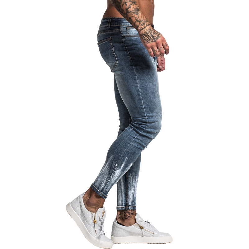 Mens Jeans GINGTTO for Men Slim Fit Super Skinny For Street Wear Hip Hop Ankle Length Tight Cut Closely To Body Big Size St 230809