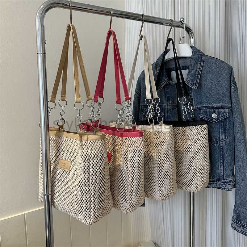 Beach Grass woven for women with large capacity 2023 texture shoulder are popular this year class commuting tote bagsstylishhandbagsstore
