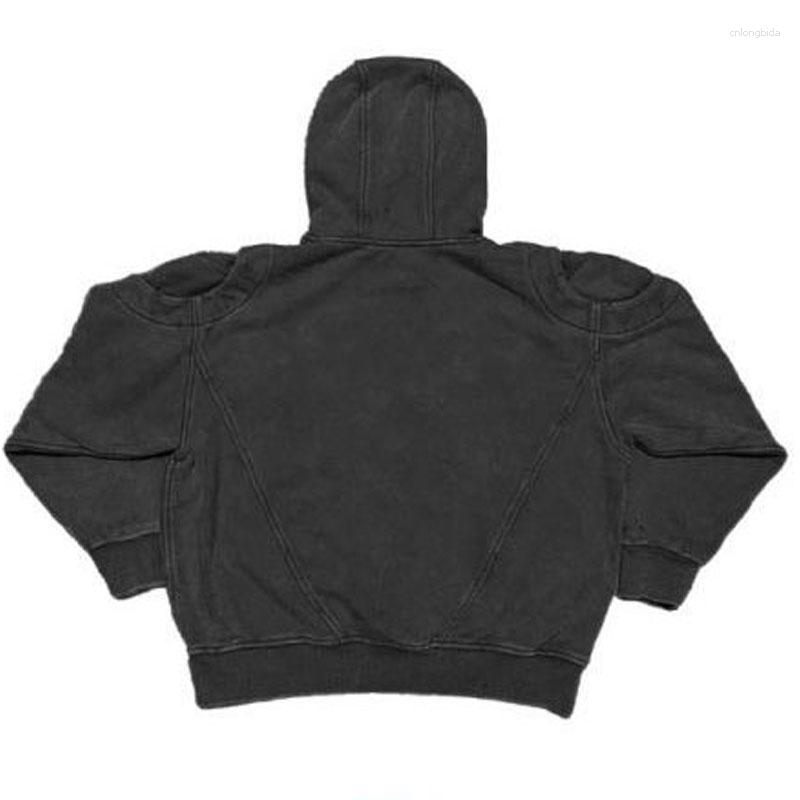 Mens Hoodies Vintage Heavyweight Wash Deconstructed Silhouette Damaged Distressed Sweatshirt Coat Autumn And Winter