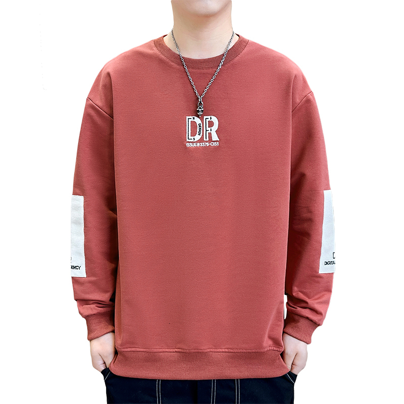 Men's Sweaters M4XL 4 Colors Autumn 2023 Versatile Fashion Casual Loose Round Neck Printed Long Sleeve Sweater Men Clothing 230809