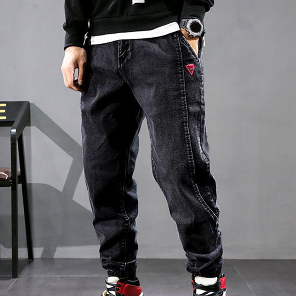 Mens Jeans Harem Pants Great Casual Student Trousers Pockets Men Solid Color for Daily Wear 230810