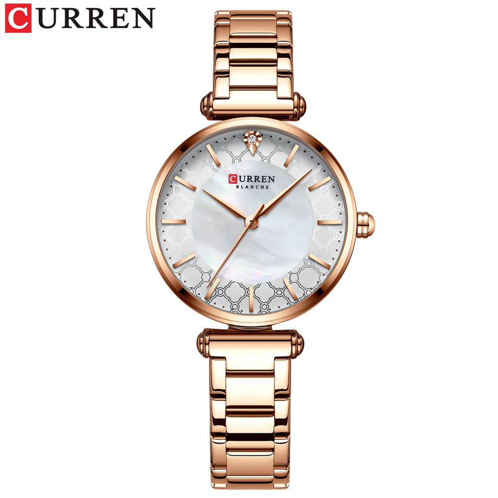 Other Watches CURREN Gold Watch Women Ladies Creative Steel Women's Bracelet Female Waterproof Clock Relogio Feminino 230809
