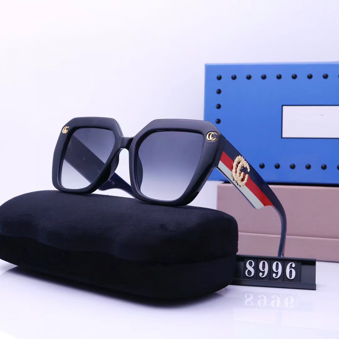 Top luxury Sunglasses polaroid lens designer womens Mens Goggle senior Eyewear For Women eyeglasses frame Vintage Metal Sun Glasses With Box QL 8996
