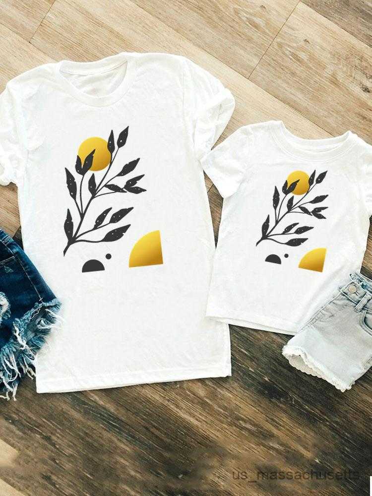 Family Matching Outfits Family Matching Outfits Leopard Flower Floral 90s Women Girls Boys Kid Child Summer Mom Mama Tshirt Tee T-shirt Clothes Clothi