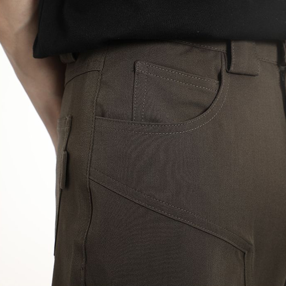 Mens Pants Men Retro High Street Solid Flared Trousers Vintage Streetwear Harajuku Cargo Casual Slim Fashion Trend 230809