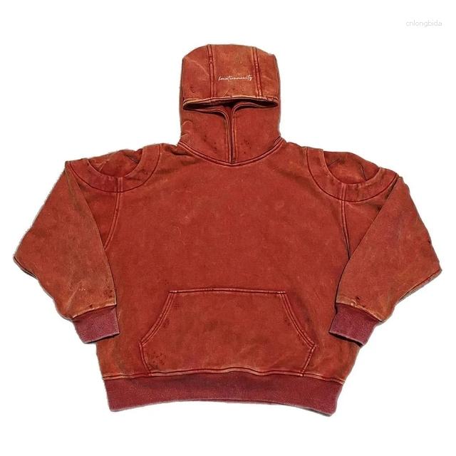 Mens Hoodies Vintage Heavyweight Wash Deconstructed Silhouette Damaged Distressed Sweatshirt Coat Autumn And Winter