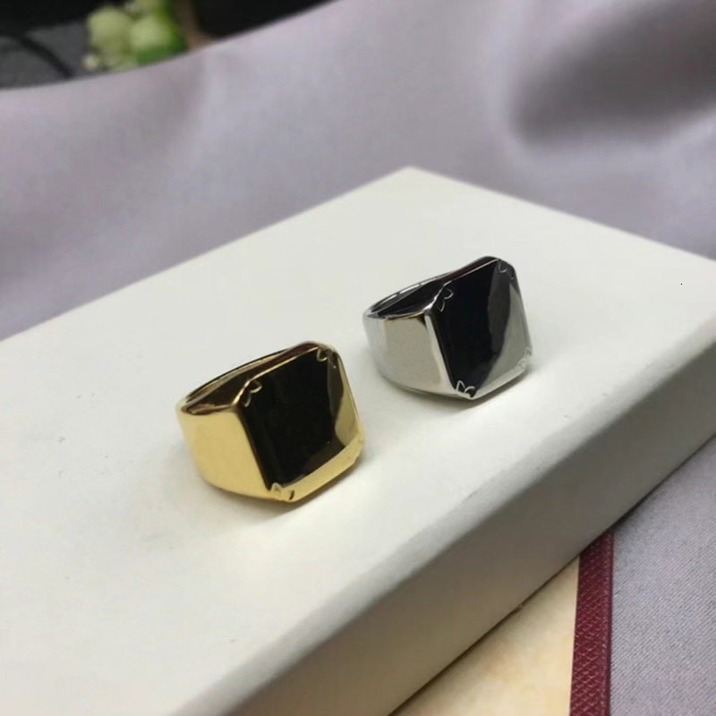 Wedding Rings Fashion Simple Sterling Silver Signature Ring for Men Exaggerate Personality Charm Jewelry Gold Accessories Party Gift 230810