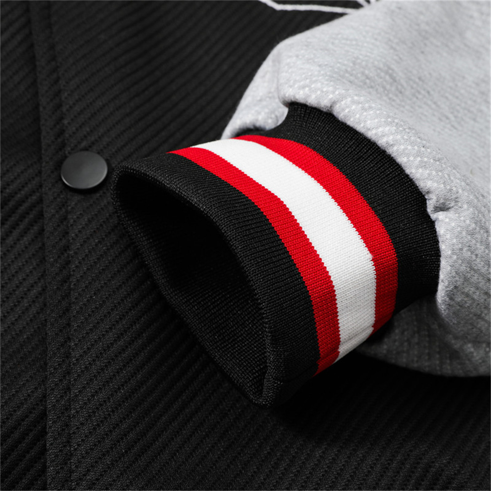 Mens Jackets Men Letter Graphic Striped Trim Colorblock Varsity Jacket Without Tee 230810