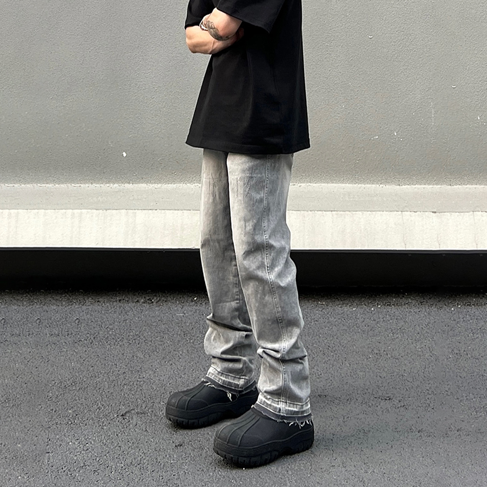 Men's Jeans Skinny Jeans Men Gray Summer High Street Pantalones Hombre Simple Slim Trousers Streetwear Vintage Fit Autumn Y2k Denim Pants 230809
