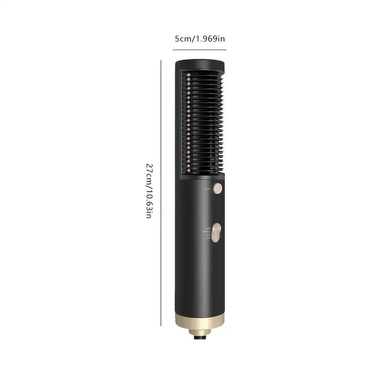 Portable Hot Air Brush Hair Straightener - Blowout Hair Dryer Brush for Smooth and Shiny Hair
