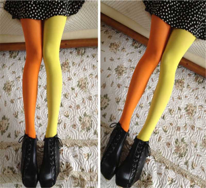 Socks Hosiery Women's patchwork foot tight pantyhose elastic pantyhose elastic bicolor stockings Z230810