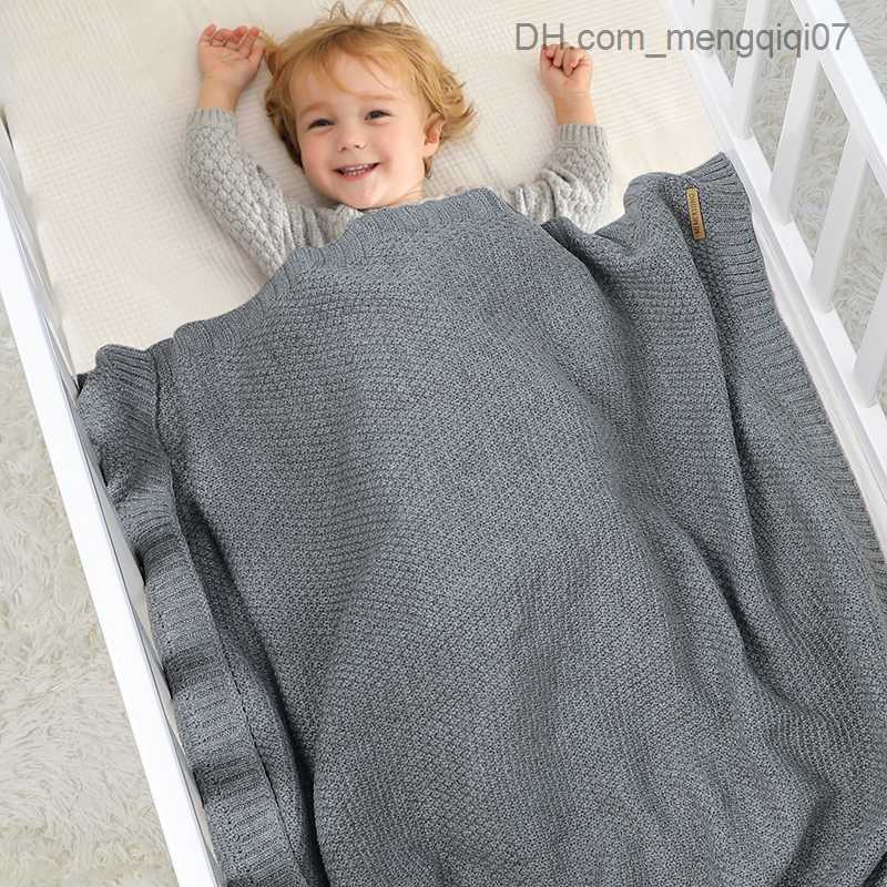 Sleeping Bags Baby blanket knitted newborn Swaddle packaging blanket super soft baby crib blanket crib blanket Z230810