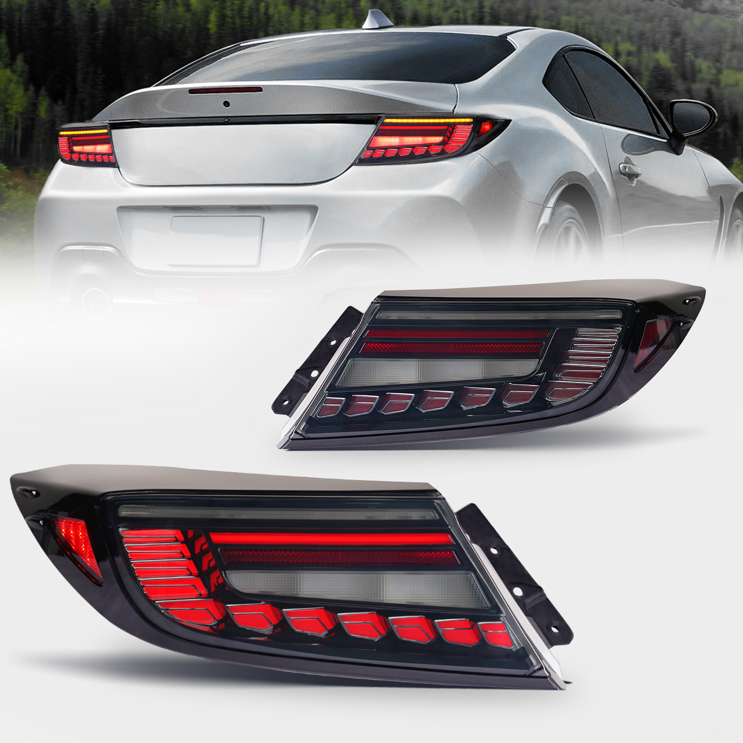 LED Taillight Upgrade For 20 21-2023 Subaru BRZ/Toyota GR86 Auto Tail Lights Assembly Turn Signal Brake Rear Lamp