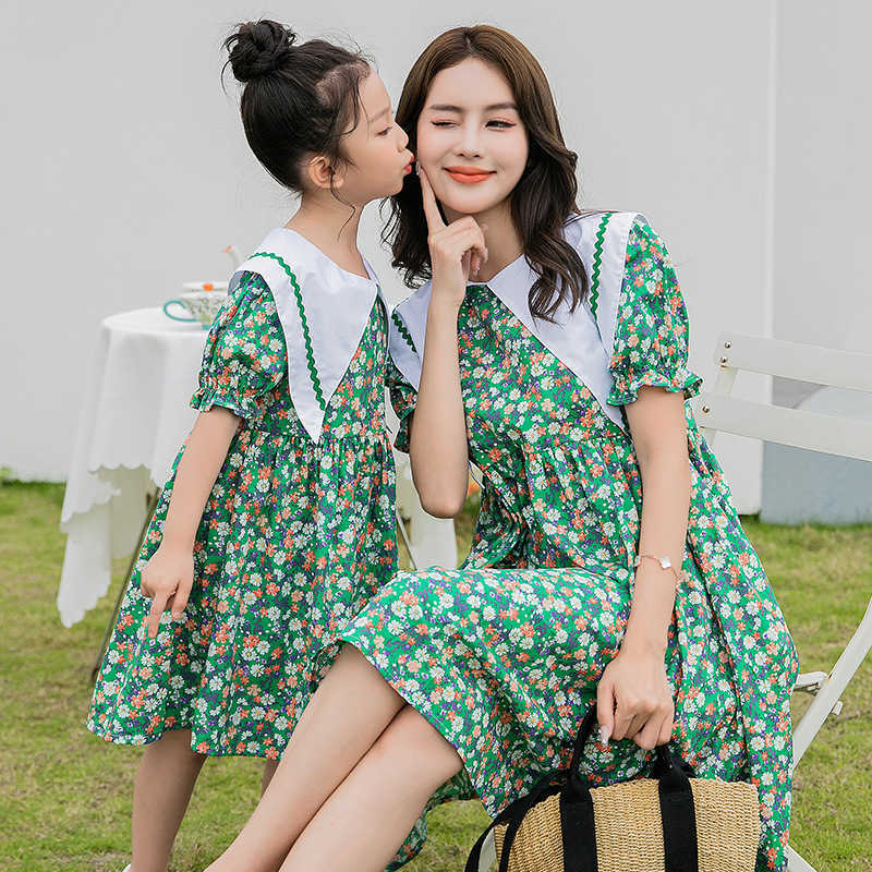 Family Matching Outfits Matching Family Outfits Summer Mum and Daughter Floral Chiffon Dress Mother Daughter Matching Clothes Family Look Mommy and Me