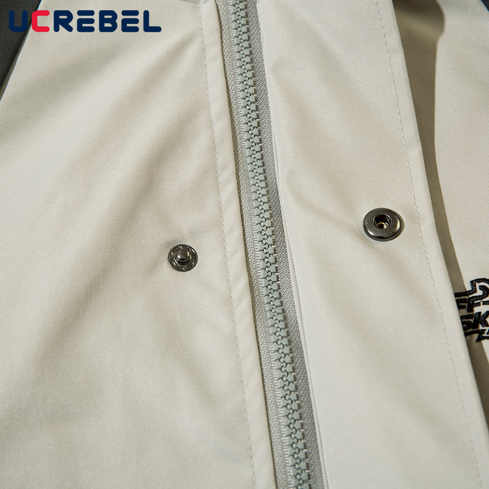 Mens Jackets Contrast Paneled Hooded Jacket Streetwear Autumn Winter Loose Casual Raglan Sleeve Zipper Outerwear Men 230809