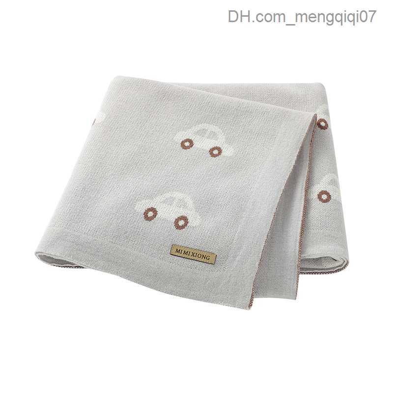 Sleeping Bags Baby Blanket Breathable Newborn Boys and Girls Swaddle Packaging Reception 100 * 80cm Baby Cotton Knitted Cart Baby Quilt Z230810