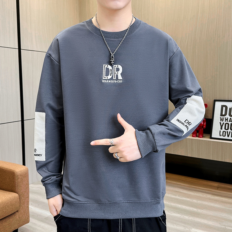 Men's Sweaters M4XL 4 Colors Autumn 2023 Versatile Fashion Casual Loose Round Neck Printed Long Sleeve Sweater Men Clothing 230809