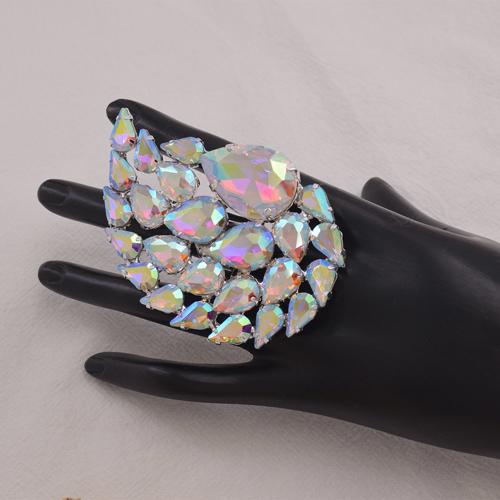 Solitaire Ring CUIER 8cm Huge Size Water Drop Rings for women Bling bling Glass Gem Wedding Jewelry Fashion TV show jewelry 230810