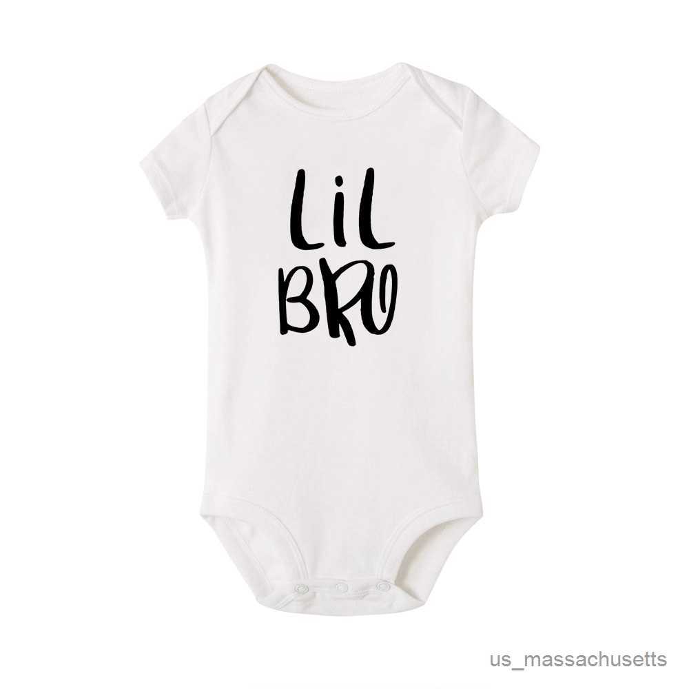 Family Matching Outfits 1pcs Big Bro Lil Bro Boy Sibling Family Matching T-shirt Newborn Toddler Romper Big Brother Little Brother Sibling Outfits R23