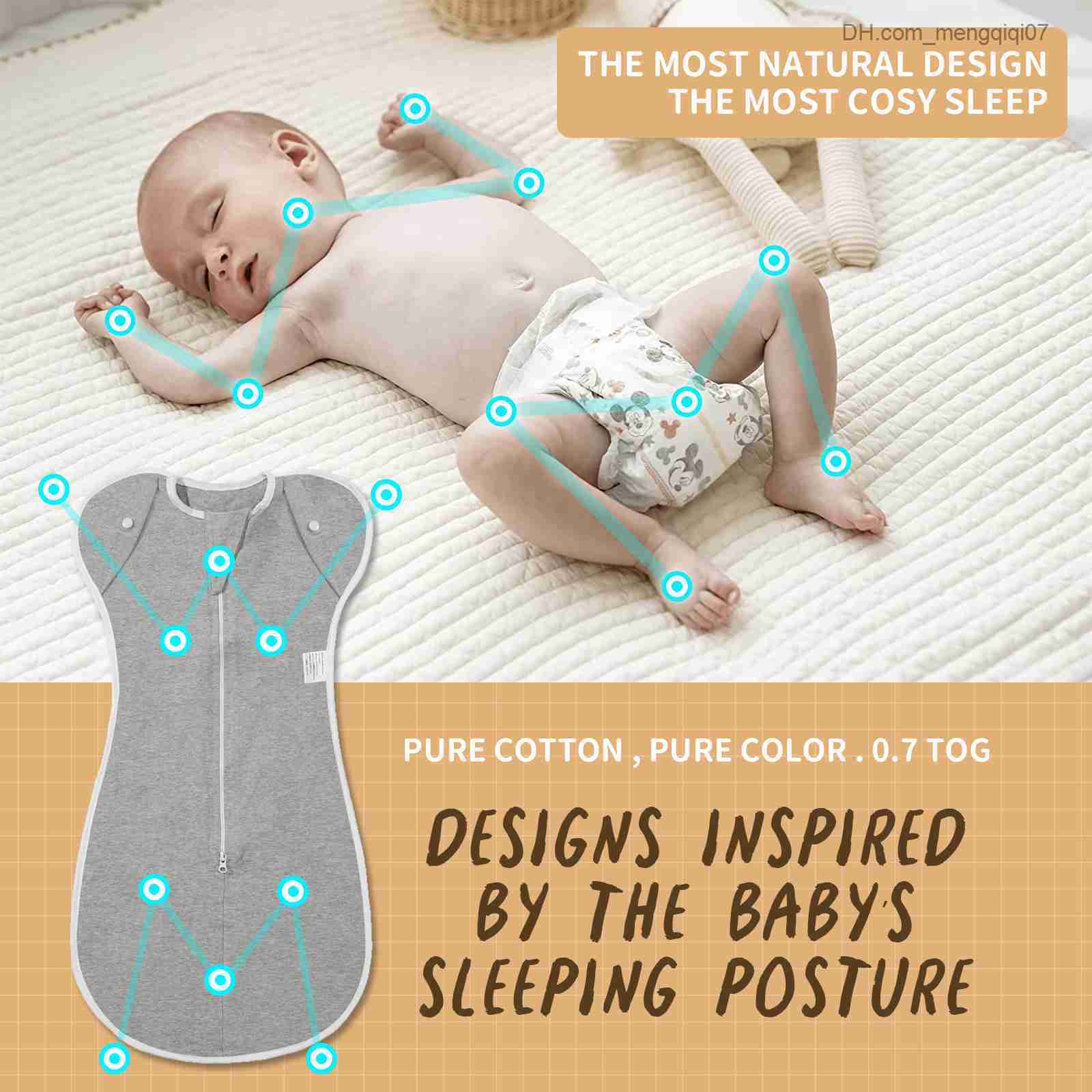 Pajamas Swaddle Blanket sleeping bag a wearable sleeping bag for newborns suitable for infants girls and boys aged 0-6 months Z230810