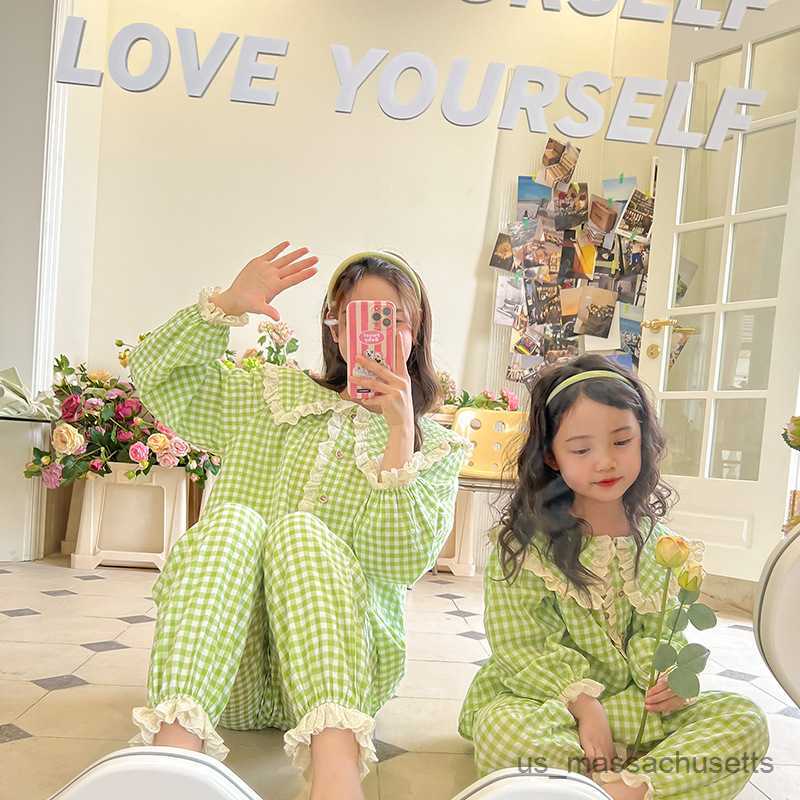 Family Matching Outfits Mommy And Me Clothes Outfits Tops Pants Family Matching Pajamas For Women Sets Mother And Daughter Nightwear Girls Sleepwear R