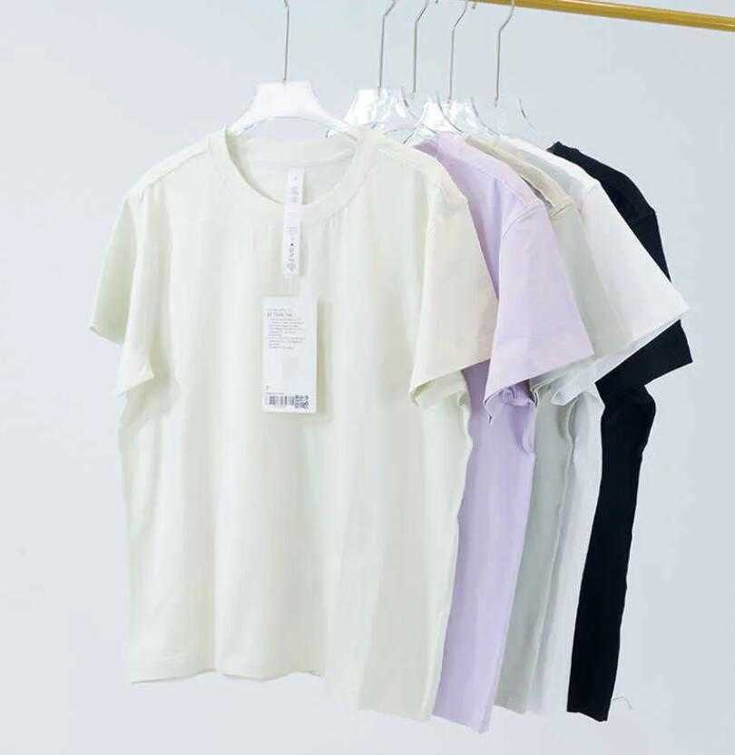 Yoga Suit All Yours Women's Tops Sports Short Sleeved Shirt lu-79 Summer Casual Breathable Fitness T-shirt Thin Loose Fit Tees