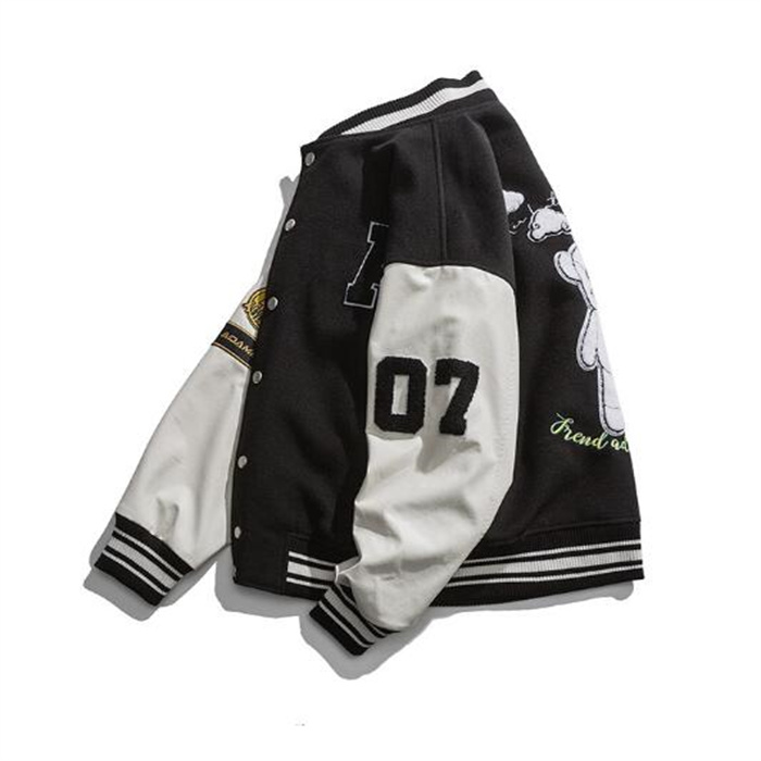 Classic Oversize Loose Baseball Jacket Leather Sleeve Spring Autumn Women's Coat Men's Varsity Bomber Unisex Cardigan Outerwear Sportswear