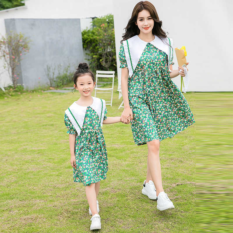 Family Matching Outfits Matching Family Outfits Summer Mum and Daughter Floral Chiffon Dress Mother Daughter Matching Clothes Family Look Mommy and Me