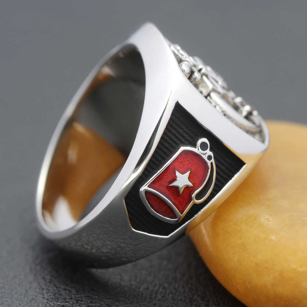 Band Rings Antique Shriners Masons Masonic Gems Stone 925 Sterling Silver Ring