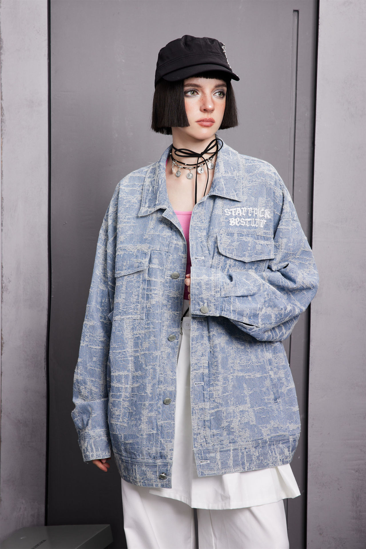 Mens Jackets American Washed Vintage Denim Couple Streetwear Casual Autumn Winter Pocket Turn Down Collar Graphic Loose 230810