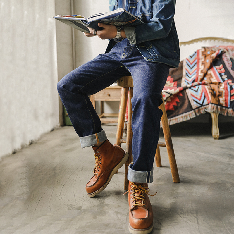 Mens Jeans 511XX0009 Read Description! RedTornado Raw Denim 16oz Heavy Weight Indigo Selvage One Washed Sanforized Zipper Pants 230810