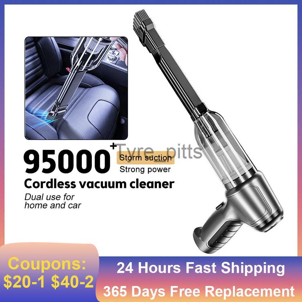 Vacuum Cleaners 63000Pa/95000Pa Car Wireless Vacuum Cleaner High-Power Air Duster Handheld Wet Dry Vaccum Cleaner Car Home Dust Catcher x0810