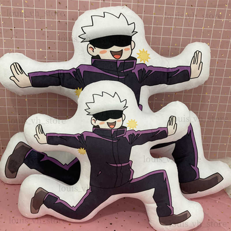Anime Jujutsu Kaisen Plush Pillow Jujutsu Kaisen Gojo Satoru Action Figure Doll Cartoon Jujutsu Kaisen Pillows Soft Stuffed Toys T230810