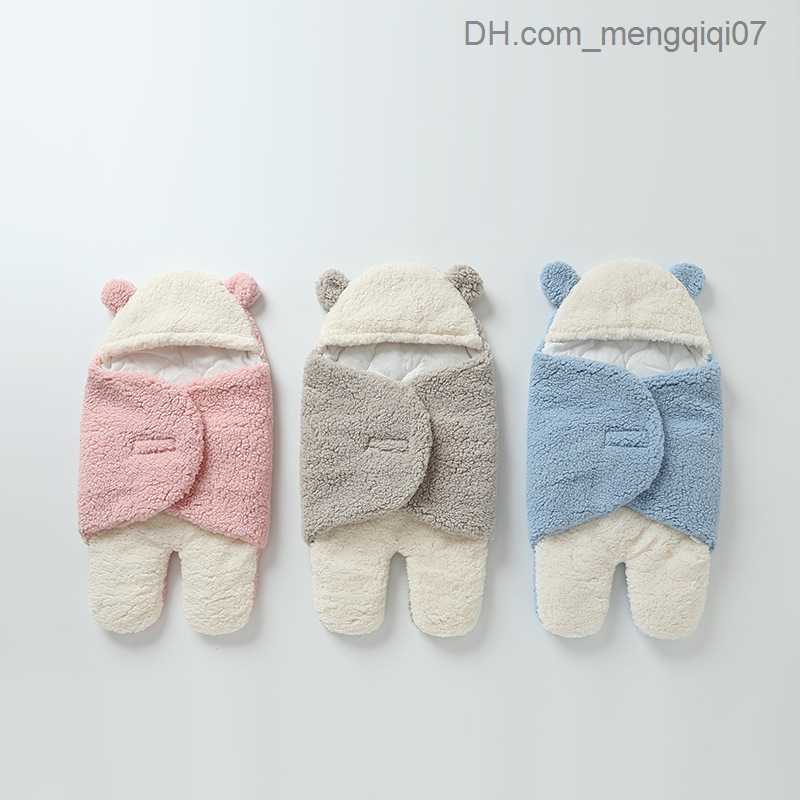 Pajamas Baby sleeping bag soft baby packaging blanket crib envelope thick wool baby sleeping bag 0-6 months old Z230811