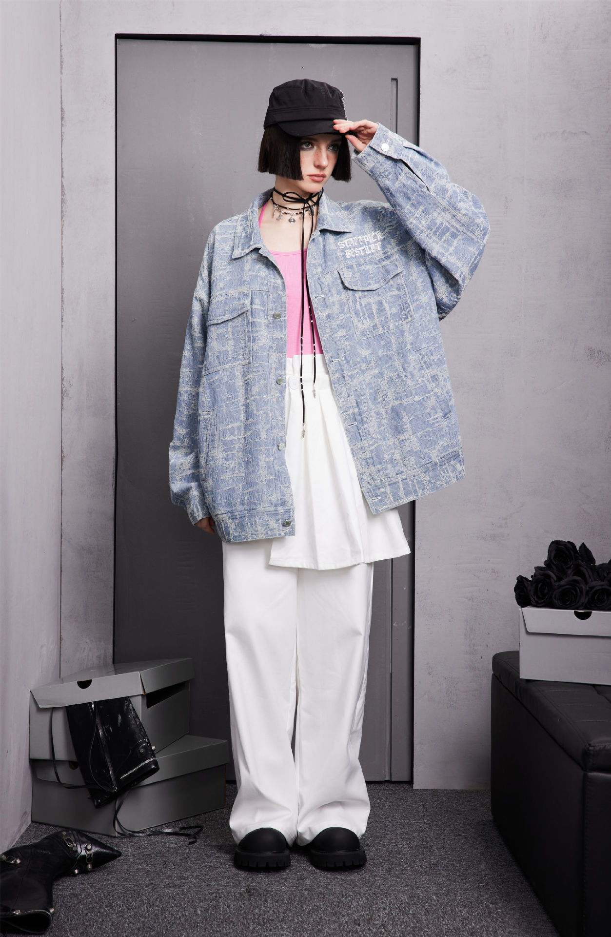 Mens Jackets American Washed Vintage Denim Couple Streetwear Casual Autumn Winter Pocket Turn Down Collar Graphic Loose 230810