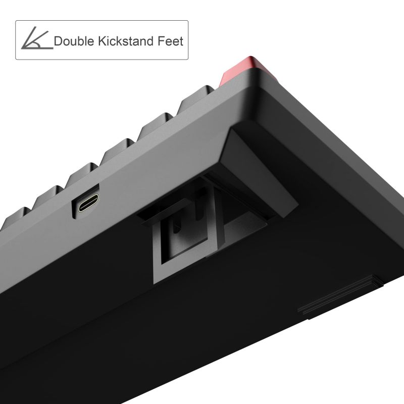 portable 60% mechanical gaming keyboard mk box led backlit compact 68 keys mini wired office keyboard with blue switch