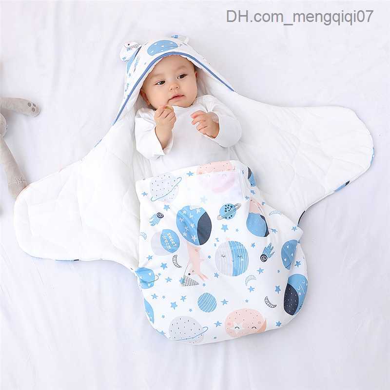 Pajamas Winter newborn baby packaging blanket cartoon baby sleep bag envelope newborn sleep bag thick cocoon baby 0-6 months old Z230811