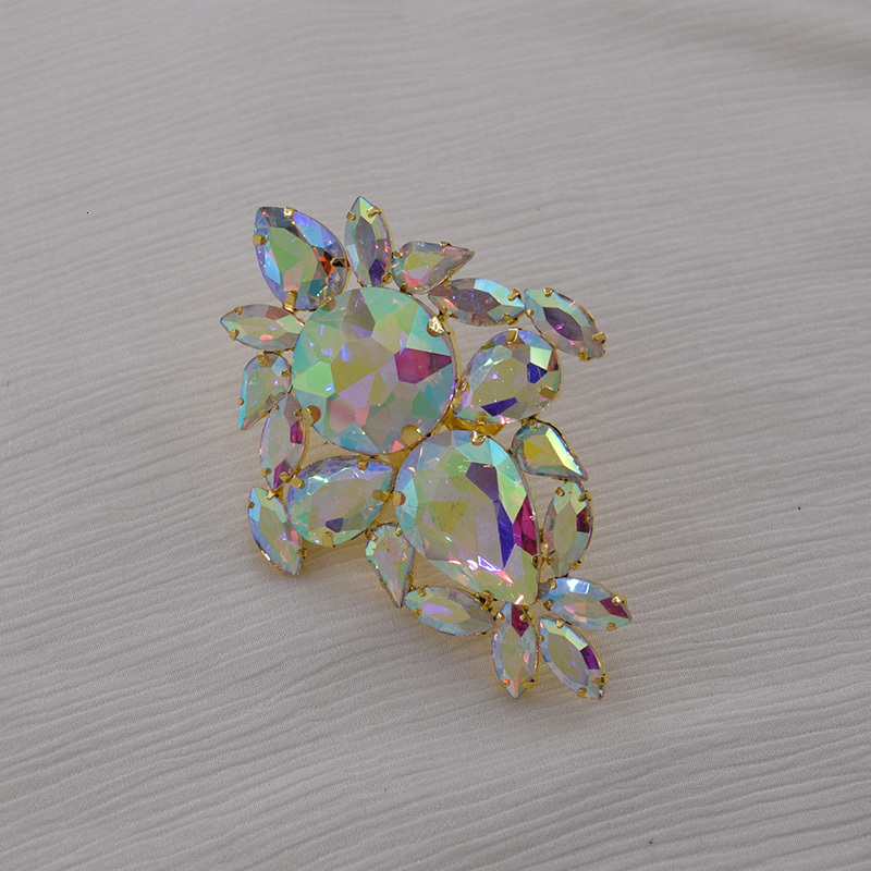 Solitaire Ring CUIER 6*9cm Exaggerated Huge Rings for Women Crystal AB Glass Gemstones Big Size Jewelry for Wedding 230810