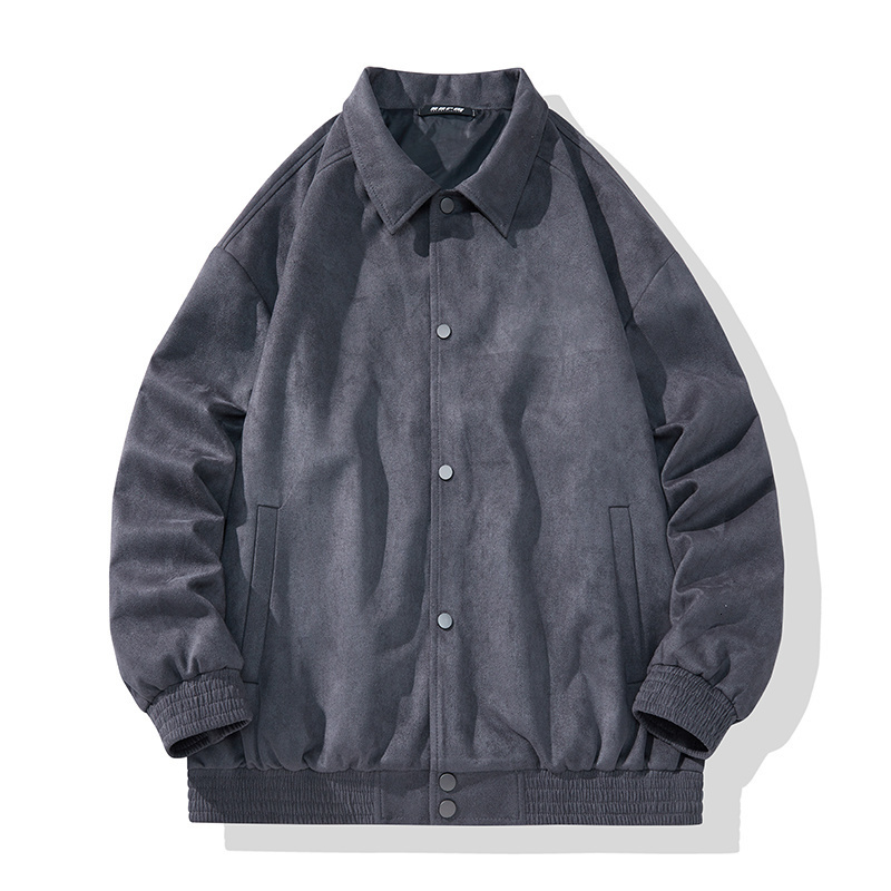 Mens Jackets Autumn Suede Jacket Men Fashion Oversized Casual Retro Streetwear Hiphop Loose Bomber Short Coat M3XL 230810
