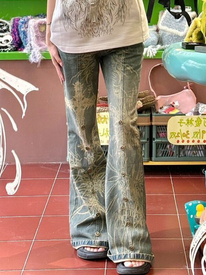 Womens Pants Capris Y2K Vintage Women Korean Casual Streetwear Oversize Cargo Aesthetic Straight Trousers Wide Leg Jeans Grunge Denim Clothes 230809