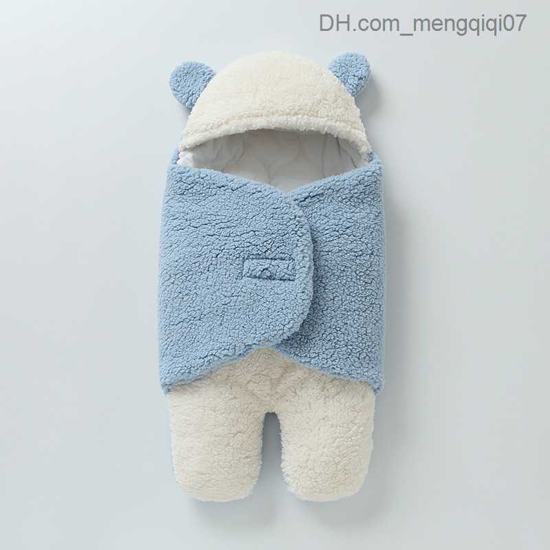 Pajamas Baby sleeping bag soft baby packaging blanket crib envelope thick wool baby sleeping bag 0-6 months old Z230811