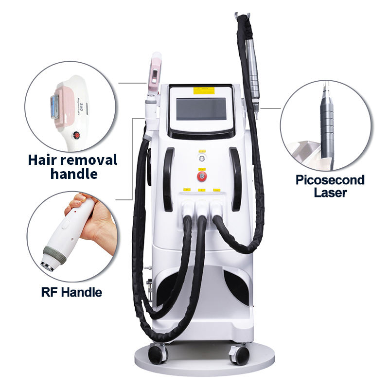 Multi-function 360 Magneto Optic OPT IPL Permanent Hair Removal Picosecond Laser Tattoo Removal RF Skin Rejuvenation Machine