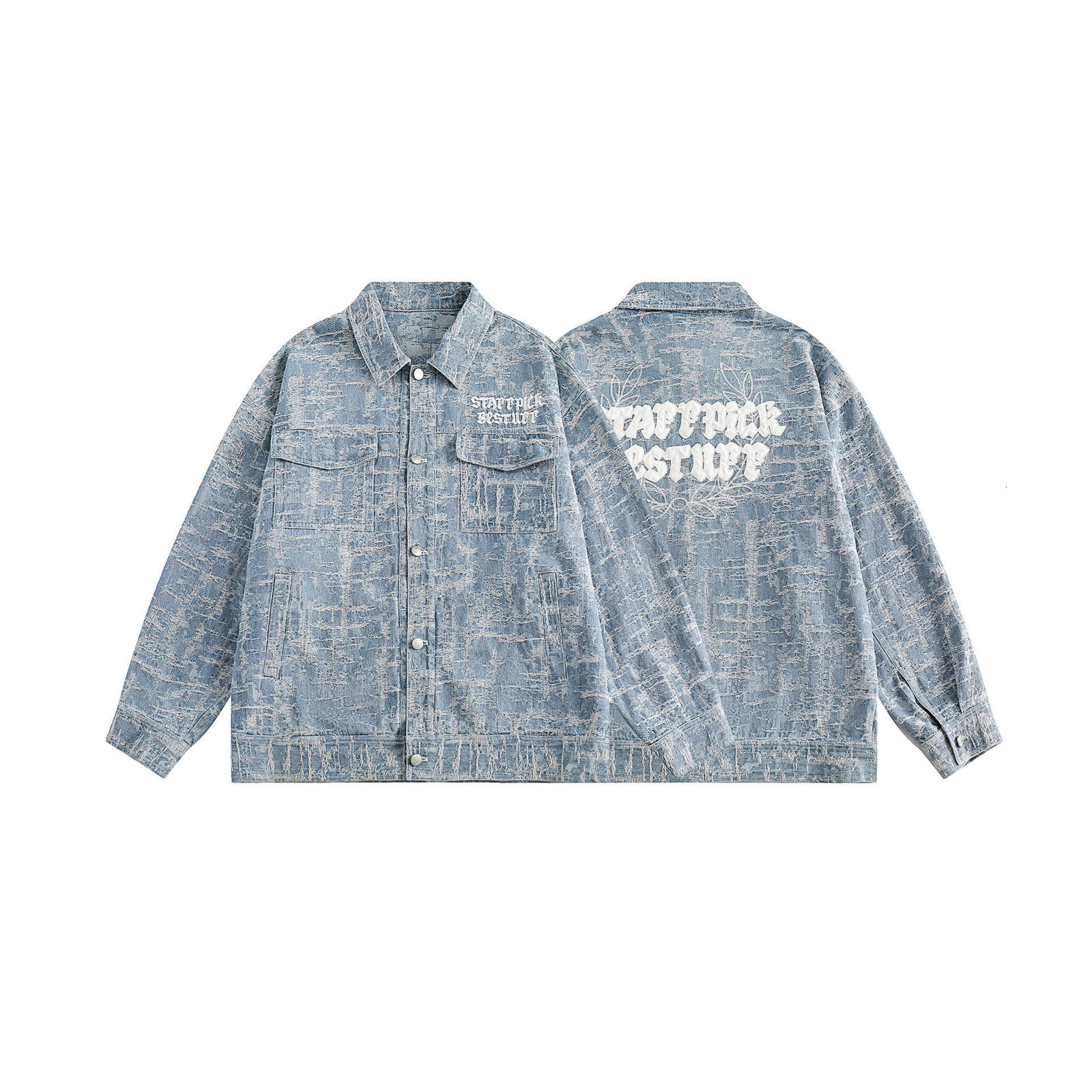 Mens Jackets American Washed Vintage Denim Couple Streetwear Casual Autumn Winter Pocket Turn Down Collar Graphic Loose 230810