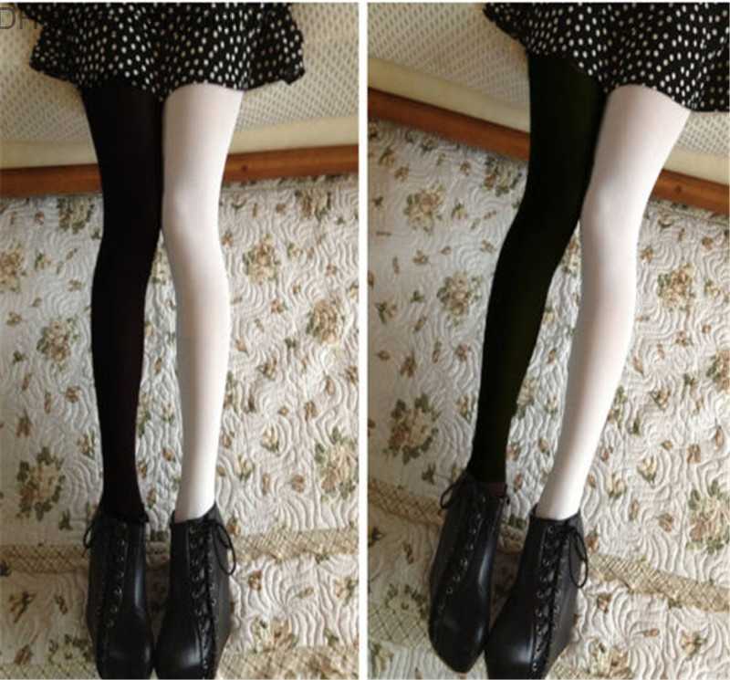 Socks Hosiery Women's patchwork foot tight pantyhose elastic pantyhose elastic bicolor stockings Z230810