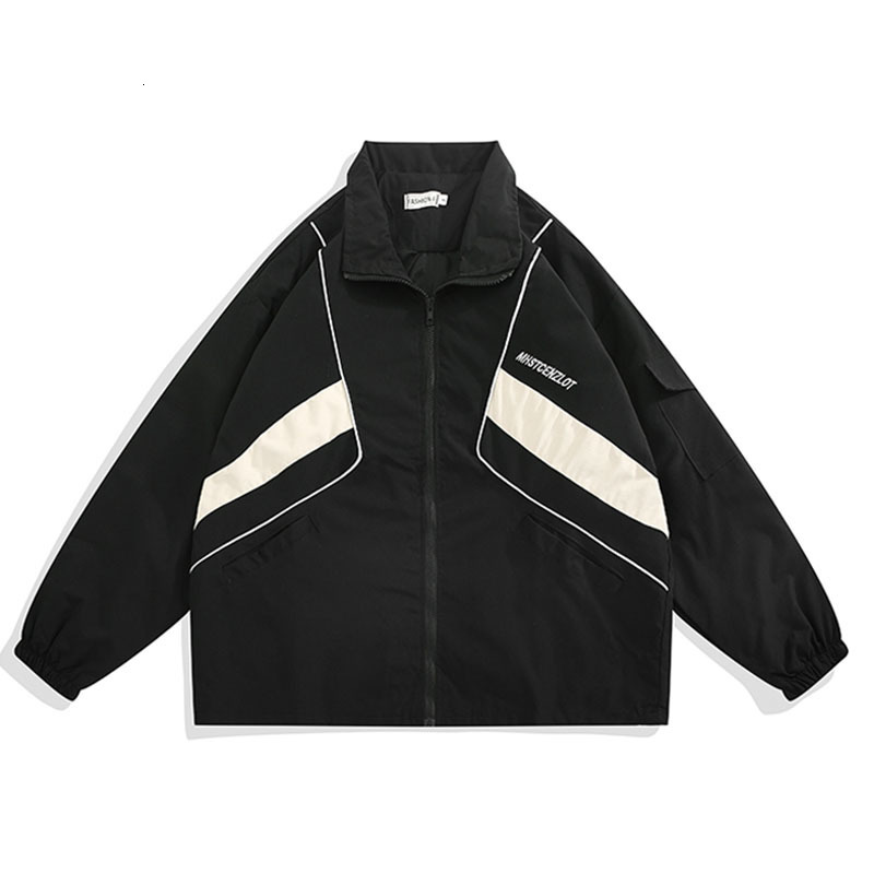 Mens Jackets Hop Hip Patchwork Varsity Jacket Men Women Japanese Harajuku Color Block Windbreaker Coats Autumn Thin Vintage Cargo 230810