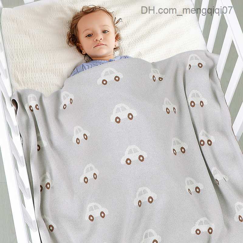 Sleeping Bags Baby Blanket Breathable Newborn Boys and Girls Swaddle Packaging Reception 100 * 80cm Baby Cotton Knitted Cart Baby Quilt Z230810